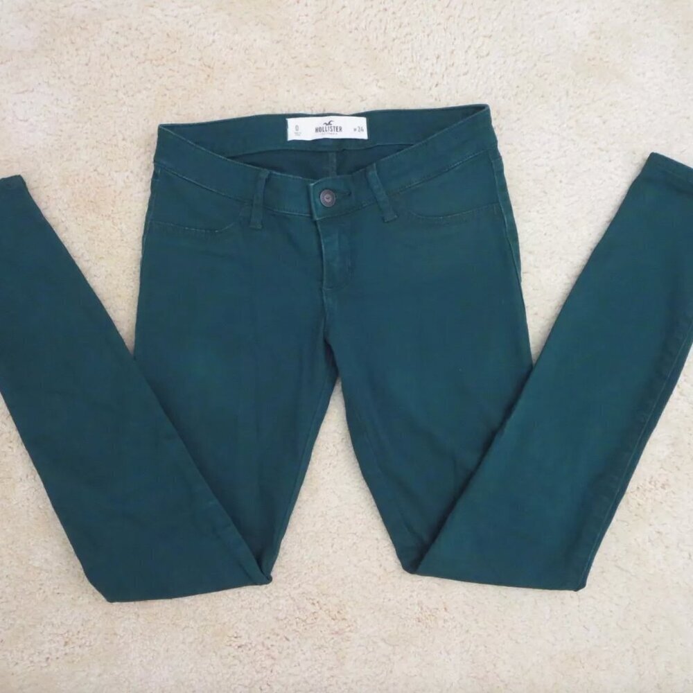Hollister Dark Green Skinny Jeans Size 0 / 24